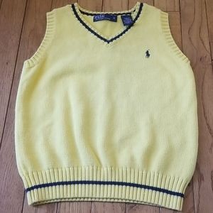 Ralph lauren yellow sweater vest boys 6 EASTER spring